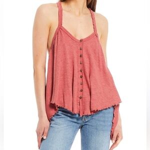Free People We The Free Dream Weaver Tank in Burnt Rust XS